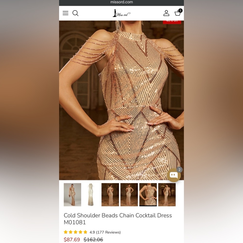 Elegant Sequin Evening Dress *BEST OFFER